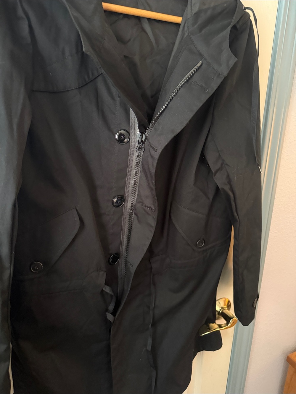 Golden Goose Black Hooded raincoat - Picture 3 of 6